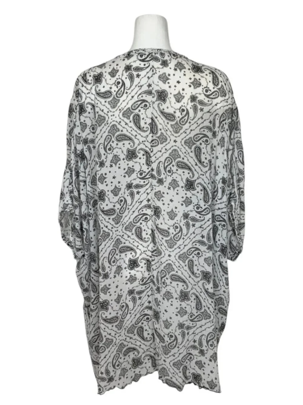 Zadig & Voltaire Raba Print Tunic Dress Swim Cover Up M Paisley Oversized